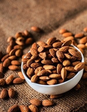 A bowl of almonds